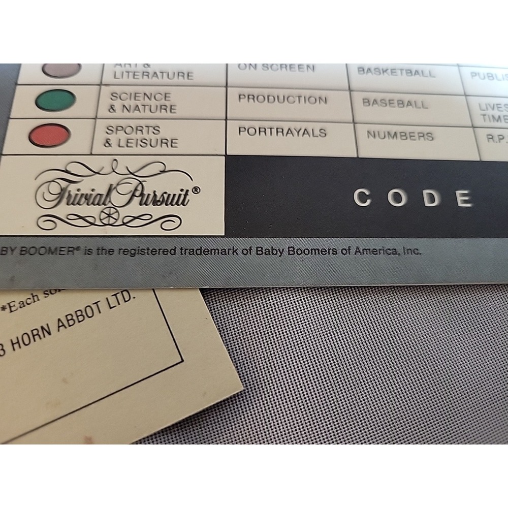 Vintage 1983 Trivial Pursuit Baby Boomer Edition Subsidiary Card Set - Picture 9 of 10